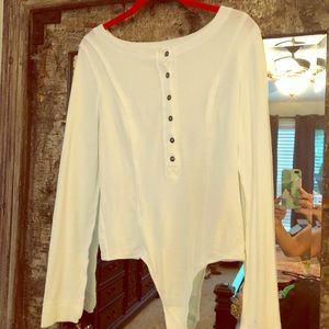 Free People White thermal top